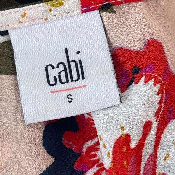 Cabi Floral Print Hibiscus Sleeveless Blouse Style 5543 Sz S - Picture 6 of 8